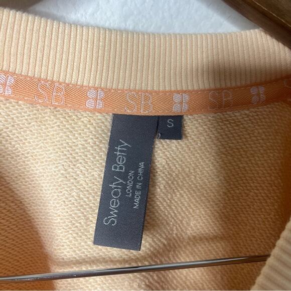 Sweaty Betty London Essentials Sweatshirt Orange Peach Tie Dye Printed Womens S - Picture 4 of 6